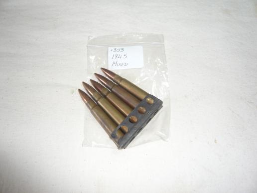 .303 1945 Dated Inert Rounds on Clip