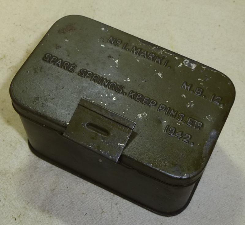 British WWII Issue Small Parts Tin Dated 1942