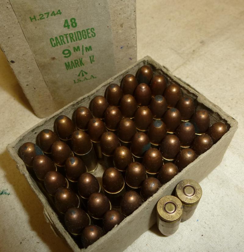9mm. British WWII Complete Box 48 Rounds