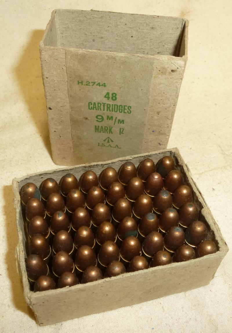 9mm. British WWII Complete Box 48 Rounds