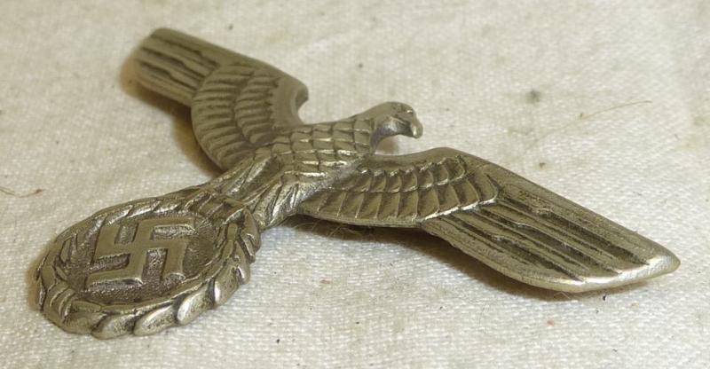German WII Officers Cap Badge Eagle