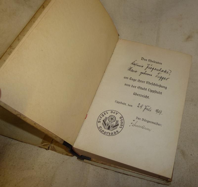 Mein Kampf Wedding Edition with Inscription