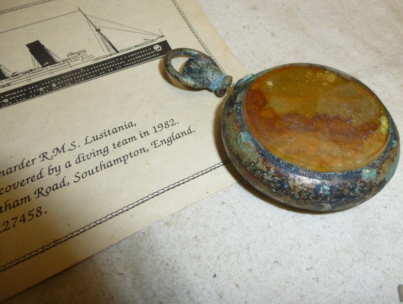 Very Rare RMS Lusitania Recovered Artifact with Providence