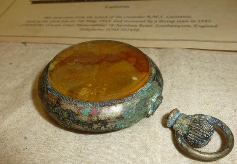 Very Rare RMS Lusitania Recovered Artifact with Providence