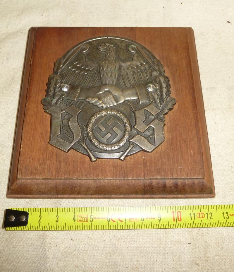 German Nazi 1935 Saar Reunification Plaque