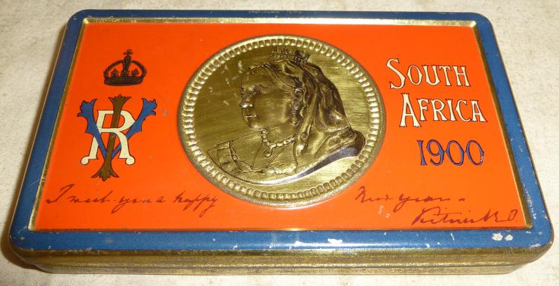 1900 Boer War Issue Chocolate Tin With Chocolate
