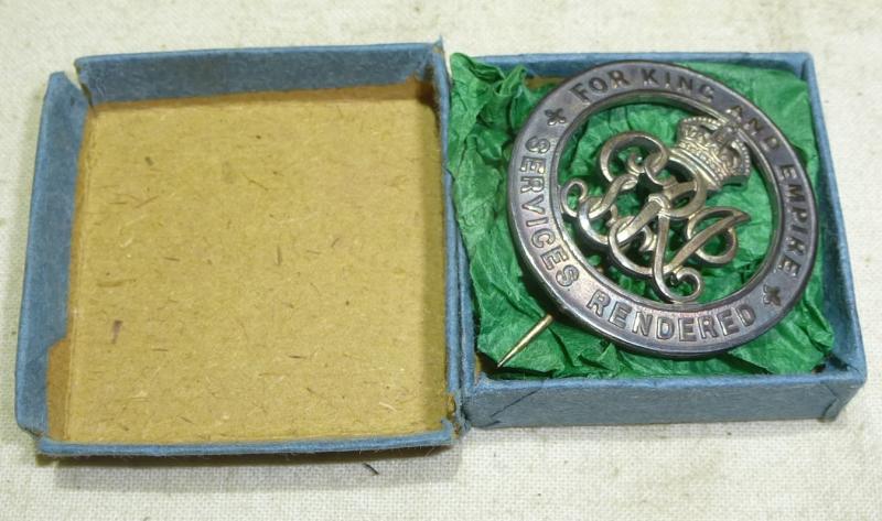 WWI Silver War Badge Boxed - South Wales Borderers